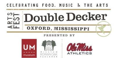 A poster for the Double Decker Festival in Oxford, Mississippi.