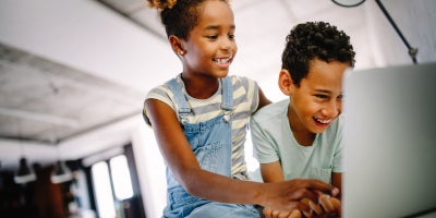 kids on computer