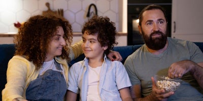 mothers day movies, max, hbo max, mother and kids watching tv
