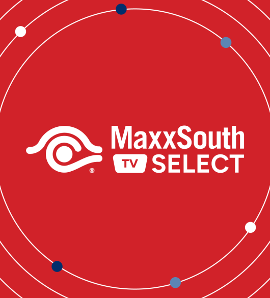 MaxxSouth TV Select logo with red background