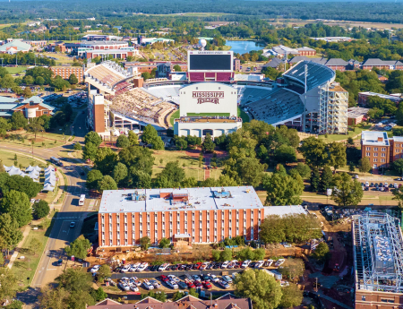 Aerial view of Mississippi State park