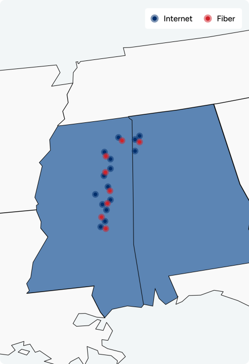 mississippi and alabama internet service map