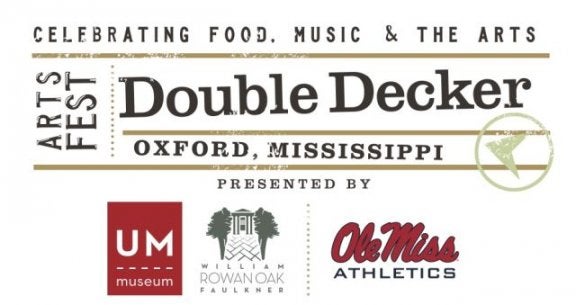 A poster for the Double Decker Festival in Oxford, Mississippi.
