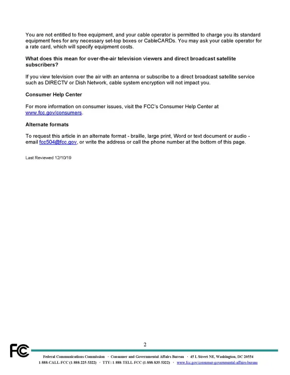 FCC Cable System Encryption Page 2