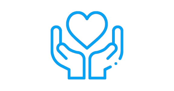 give here, maxxsouth about us page, image of hands holding a heart