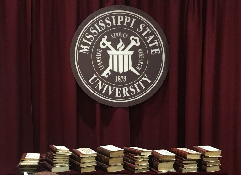 The Mississippi State University logo.