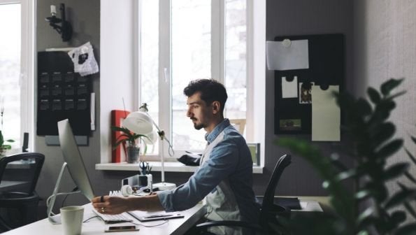 business internet, internet security tips, business internet support, man at work on pc